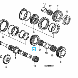 Honda Civic 3DR 2001-2011 Mainshaft Fourth Gear