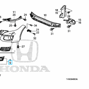 Honda Civic Elegance 2015-2017 LHF Fog Lamp Garnish