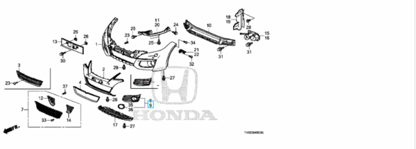 Honda Civic Elegance 2015-2017 LHF Fog Lamp Garnish