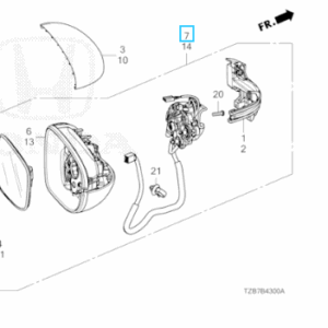 Honda Jazz E:HEV 2023- RH Door Mirror
