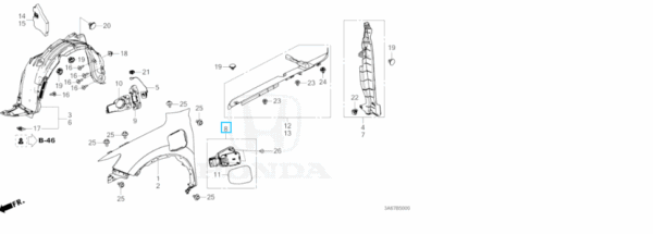 Honda CR-V E:PHEV 2024-  Adapter Assembly Charge Lid