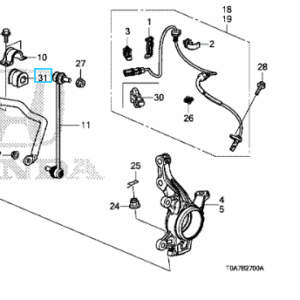Honda CR-V 2013-2014  LHF Stabiliser Bush