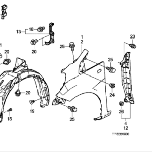 Honda Jazz 2009-2015 Undertray Clip