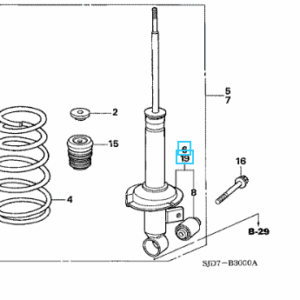 Honda FR-V 2007-2009 Rear Shock Absorber