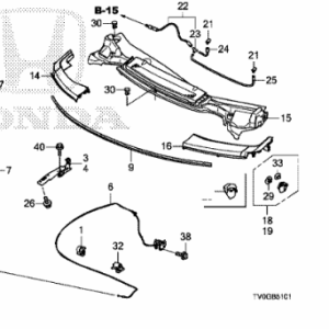 Honda Various Models- Bonnet Rubber Seal Clip
