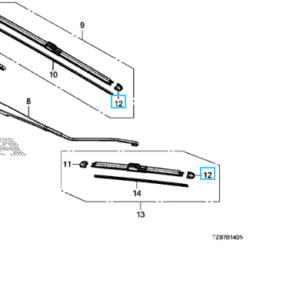 Honda Various Models Wiper Blade Top End Cap