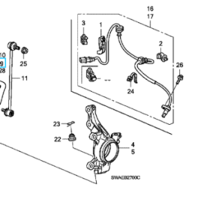 Honda CR-V 2009-2012 FRONT RH ANTI ROLL BAR BUSH