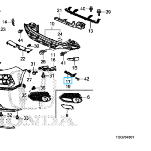 Honda Civic Type-R 5DR 2017-2021 RHF Bumper Support Bracket