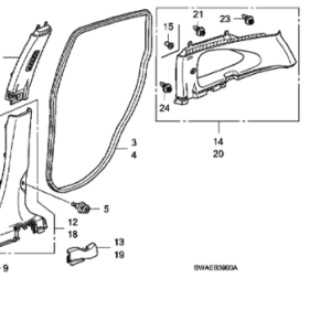 Honda CR-V 2007-2012 OSF Door Aperture Seal
