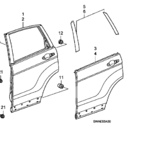 Honda CR-V 2007-2012 NSR Door Weatherstrip