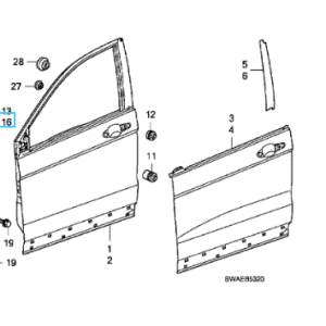 Honda CR-V 2007-2012 NSF Door Weatherstrip