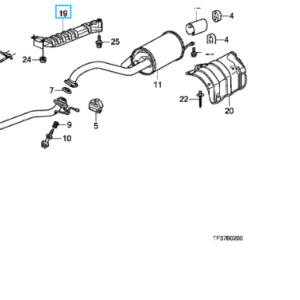 Honda Jazz 2011-2015 Tail Pipe Baffle Plate