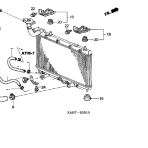 Honda Jazz 2004-2008 Upper Radiator Hose