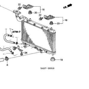 Honda Jazz 2004-2008 Lower Radiator Hose