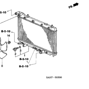 Honda Jazz 2004-2008 Water Filler Hose
