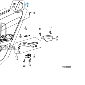 Honda Civic 5DR 2012-2016 LHR Inner Door Garnish