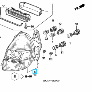 Honda Jazz SE 2002-2008 OSR Taillight