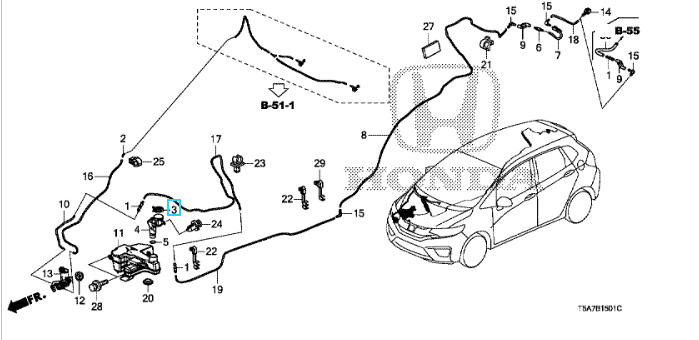 Honda Jazz 2016-2020 Washer Bottle Cap