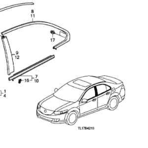 Honda Accord 2009-2015 RH Front Door Pillar Garnish