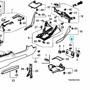 Honda Civic 2016-2021 Switch Panel Assy