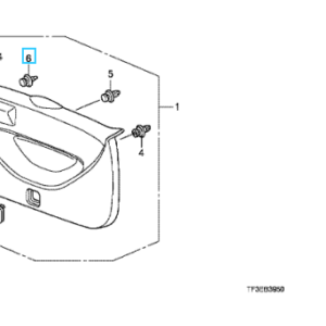 Honda Various Models Garnish Clip- Dark Green