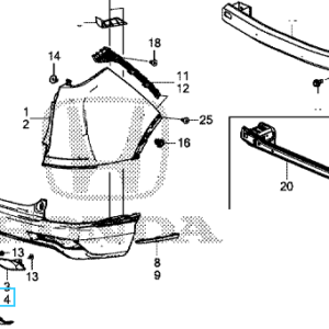 Honda CR-V 2017-2023 LHR Bumper Reflector