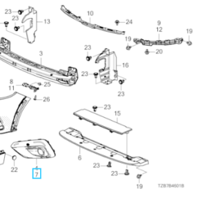Honda Jazz E:HEV 2021-2023 LH Front Foglamp Garnish