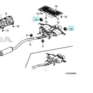 Honda Various Models Exhaust Rubber