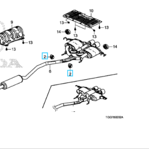 Honda Various Models Exhaust Rubber