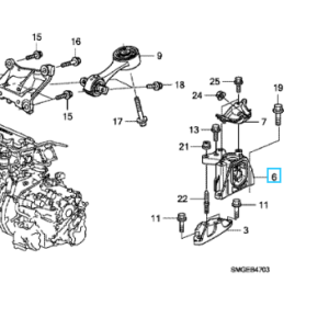 Honda Civic 5DR 2009-2011 Rubber Assy Gearbox Mounting
