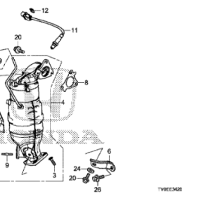 Honda Civic 2013-2016  Differential Pressure Pipe Clip
