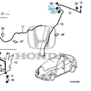 Honda Various Models Washer Tube Clip