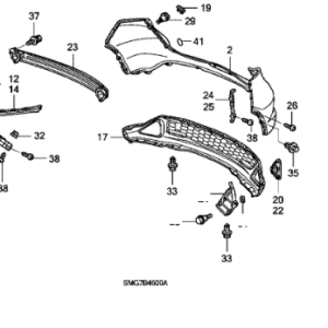 Offside Front Tow Eye Cover for Civic 2006-2008