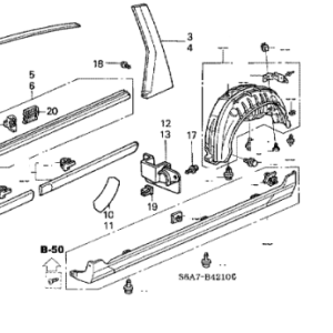 Honda Various Models - Roof Moulding Bracket