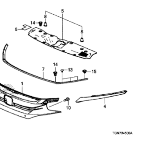 Honda Civic 5DR 2017-2019 Front Emblem Base