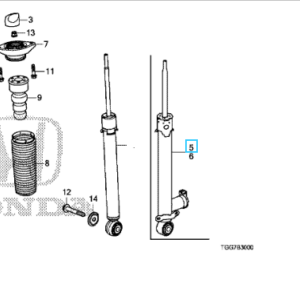 Honda Civic 5dr 2017-2021 RHR Shock Absorber
