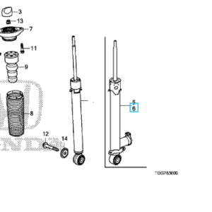 Honda Civic 5dr 2017-2021 LHR Shock Absorber