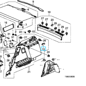 Honda Civic Tourer 2014-2017 Tonneau Cover Latch