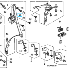 Honda CR-V 2007-2012 Seat Belt Retaining Bolt