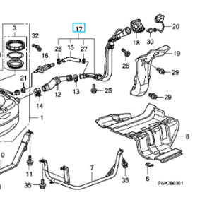 Honda CR-V Diesel 2008-2012 Fuel Filler Pipe