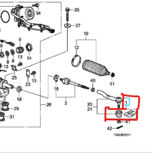 Honda CR-V 2015-2018 Tie Rod Boot Kit