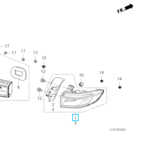Honda E-NY1 O/S Taillight