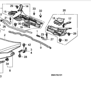 Honda CR-V 2007-2009 Bonnet Lock