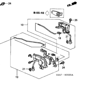 Honda CR-V 2002-2006 Tailgate Lock Assy