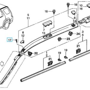 Honda CR-V 2001-2006 Roof Moulding Screw