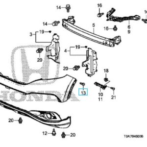 Honda CR-V 2013-2018 Front Bumper Screw