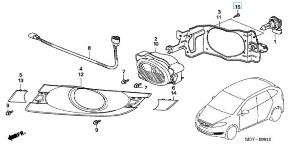 Honda FR-V Fog Light Screw Tapping