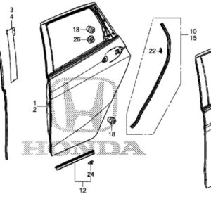 Honda Jazz 2016-2020 OSR Door Membrane
