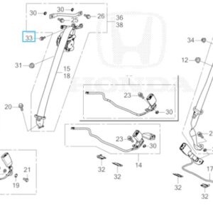 Honda Civic 2017-2021 Offside Front and Rear Seatbelt Bolt
