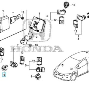 Honda Civic EX 2014 Front Inner Parking Sensor Surround